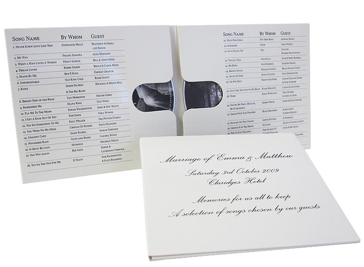 2 pocket 4 panel printed card wallet with CD and DVD