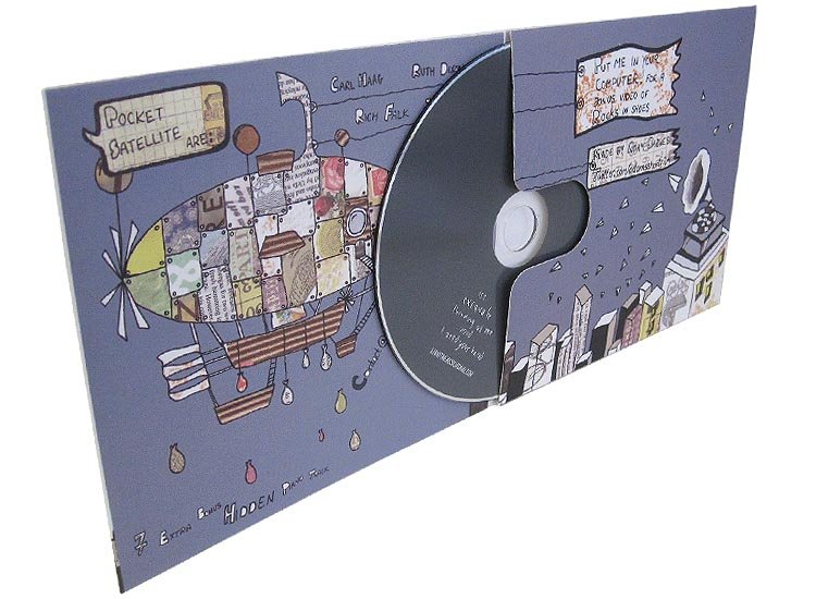 thumb cut print 4 panel digifile with CD