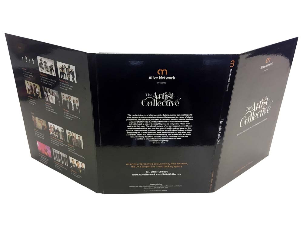 6 panel DVD digipack with glued booklet