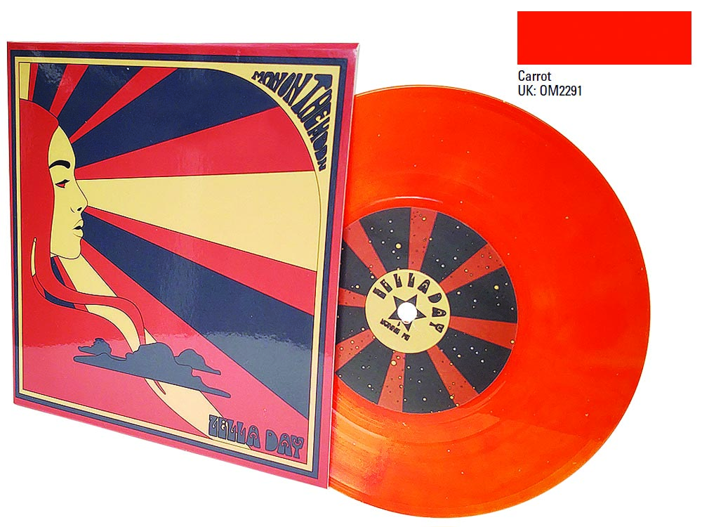 7 inch carrot orange colour vinyl and sleeve Zella Day